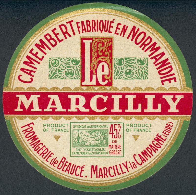 Camembert Marcilly - étiquette ancienne