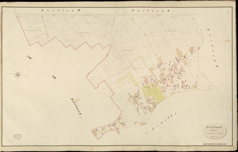 Plan cadastral ancien de Marcilly-la-Campagne (section A)